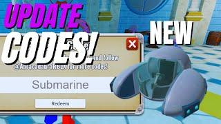 *NEW* UPDATE! SUBMARINE* CODES! SharkBite 2  ROBLOX