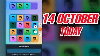 14 October Major puzzle durov Solved Today | Major Daily combo card 14 October Major puzzle duro