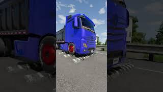 Bus And Trucks vs Speed Bumps #shortvideo#beamngdrive #simulation #india #truck #speedbump