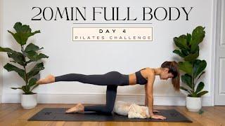 20MIN full body pilates workout / DAY 4/7-DAY PILATES CHALLENGE / no equipment | LIDIAVMERA