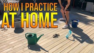 How I practice floorball at home | Tobias Vermund