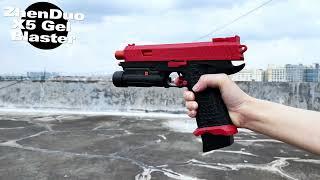 ZhenDuo X5 Electric Blowback Gel Blaster - Red Black Color | Full Review & Gameplay