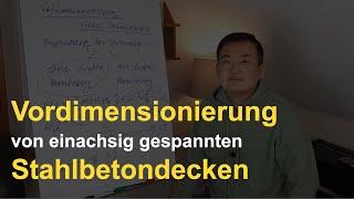 Vordimensionierung Stahlbetondecken / einachsig gespannt