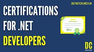 Certifications for .NET Developers | DotNetCrunch 