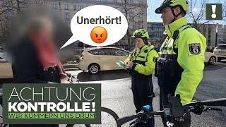 "Unerhört!"  Radfahrerin sieht AMPELVERSTOSS nicht ein! | Achtung Kontrolle