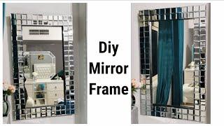 Diy MIRROR FRAME with Glass Tiles //Diy WALL mirror DECOR