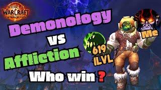 Demonologyvs Affliction 619 ilvl ️, Who win ? - Ara-Kara +7  -Demonology Warlock- TWW Season 1