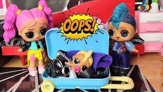 LOST A KID) in a suitcase Vicky and the Punks family lol funny dolls STORIES Darinelka