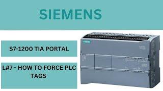 SIEMENS S7-1200 TIA PORTAL-  How to Force on Inputs Using Force Table