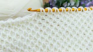 Wow...! Let's watch How To Make Tunisian Crochet Baby Blanket Explation Making #Crochet #knitting