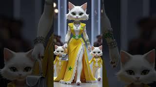 caty kiten new Smart look#cat #catwalktour #ai #aiart #catdress #funny#MeowBot Shorts