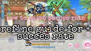 ragnarok X how to raise success rate refine guide to enhance success rate ( TAGALOG )