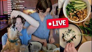 ️live️ chill cooking(ish) stream  trail mix, orange jasmine tea, spicy tempeh & spring rolls
