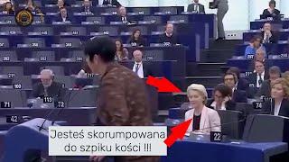 Ursula Von Der Layen run over by Chrtistine Anderson in the European Parliament