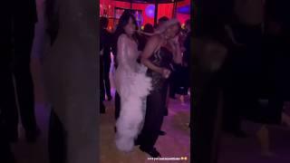 Ciara and Serena Williams dancing at Vanity Fair's Oscar party 2025