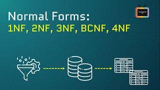 Normal Forms in DBMS - 1NF, 2NF, 3NF, BCNF, 4NF | With Examples | TechnonTechTV