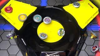 We make BEYBLADES battle in the TORNADO MOTOR STADIUM