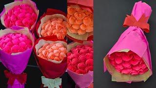 Paper Flower Bouquet | Paper Flowers | DIY Valentine Gift Ideas | How To make Paper Flower Bouquet