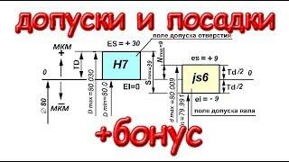 Нормирование точности и допуски на размеры деталей + бонус