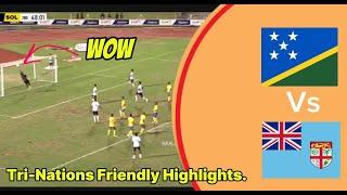 Solomon Island Vs Fiji TRI Nations Friendly Highlight.