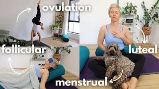 How my yoga practice changes through the menstrual cycle | cycle syncing to improve fertility