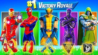 The ULTIMATE MARVEL BOSS Challenge in Fortnite (Wolverine, Iron man, Spiderman, Dr Doom)