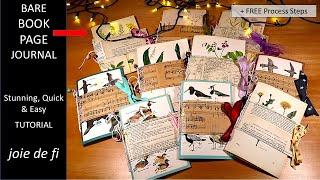 BARE BOOK PAGE JOURNAL  Stunning Quick & Easy ⭐Tutorial