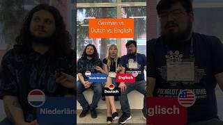 German vs. Dutch vs. English