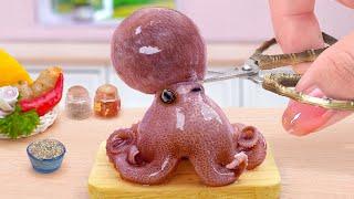 Recipes For Seafood Lovers  Miniature Japanese Spicy Fry Baby Octopus Karaage  Tina Mini Cooking