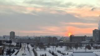 Закат в Новосибирске The sun at sunset in Novosibirsk