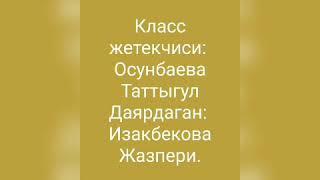 Осумбаева Таттыгүл. Коопсуздук эрежелери