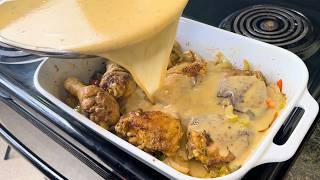 The Gravy is  ! Baked Smothered Chicken Grandma Would be Proud of!