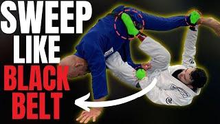 How A WHITE BELT Sweep Any COLOR BELTS With LASSO GAURD | BJJ Commentary |