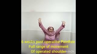 6 week result of Arthroscopic Rotator cuff repair doorbeen se kandhe ke operation ka result..
