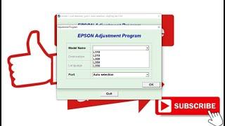 How to reset Epson L110 L210 L300 L350 L355 L550 L555 printer for Free resetter software download