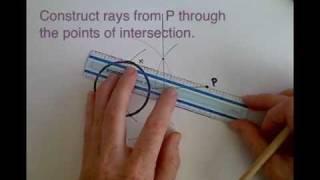 Constructing a Line through a Point Outside of a Circle that is Tangent to the Circle