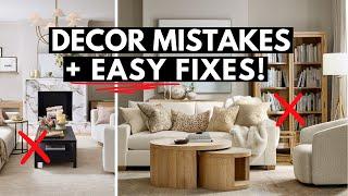 The WORST DECOR MISTAKES with the EASIEST FIXES!