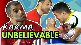 When Karma Strikes: The Unbelievable Game of Arm Wrestling | Vakhtang akhobadze #armwrestling