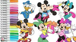 Disney Minnie Mouse and Friends Coloring Book Compilation Mickey Mouse Donald Duck Daisy Duck Pluto