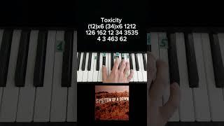 Toxicity System of a down on piano  tutorial