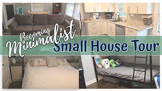 *NEW* Minimalist Small House Tour / Beginner Minimalism As A Family of 5 / 2023 Rental House Tour