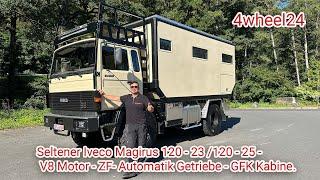 Seltener Iveco Magirus 120 - 23 /120 - 25 - V8 Motor - ZF- Automatik Getriebe - GFK Kabine.