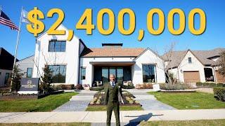 TOURING A $2,400,000 LUXURY MODERN HOME IN PROSPER TX | WITH MAN MADE LAGOON IN WINDSON RANCH.