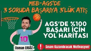 MEB-AGS BAŞARIYA GÖTÜRECEK TAVSİYELER! (#motivasyon)