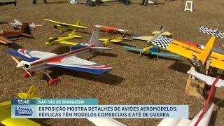 Aeromodelismo: réplicas de aviões têm modelos comerciais e até de guerra, em Franca