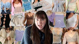 50 crochet ideas TOPS ONLY with free patterns (beginner friendly)