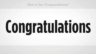 How to Say "Congratulations" | Mandarin Chinese