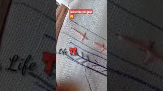 hand embroidery Tutorial|hand embroidery arrow Stitch for beginners  #handembroideryforbeginners