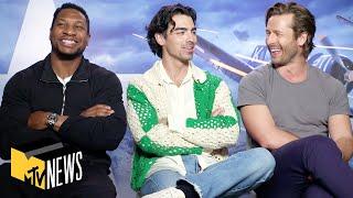 Jonathan Majors, Glen Powell & Joe Jonas on 'Devotion' & Their Friendship | MTV News