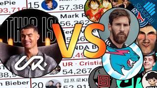 UR · Cristiano vs 100 YouTubers - Subscribers Battle - MrBeast vs Ronaldo